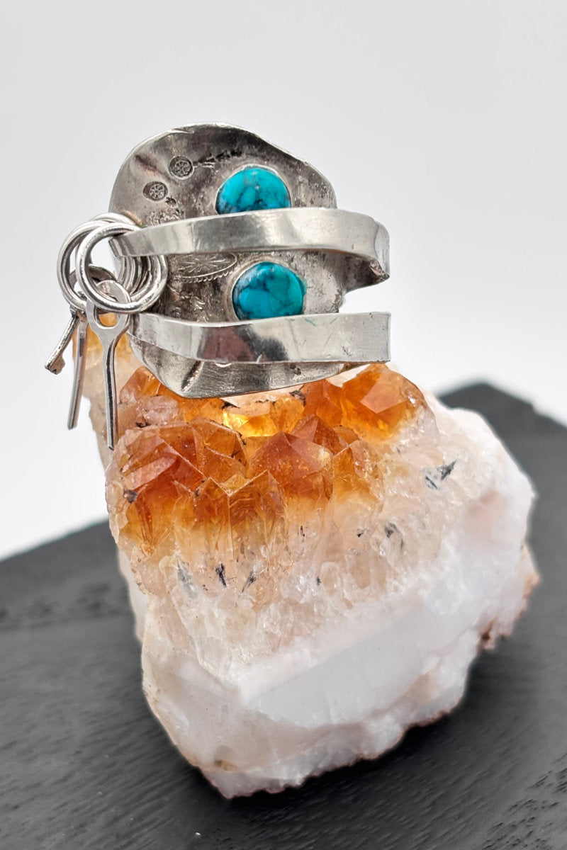 Turquoise Stone Fork Ring
